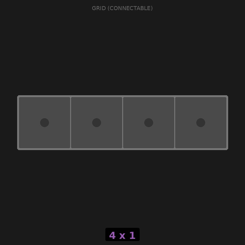 Grid Base 4x1 Interlockable | Relay Rack